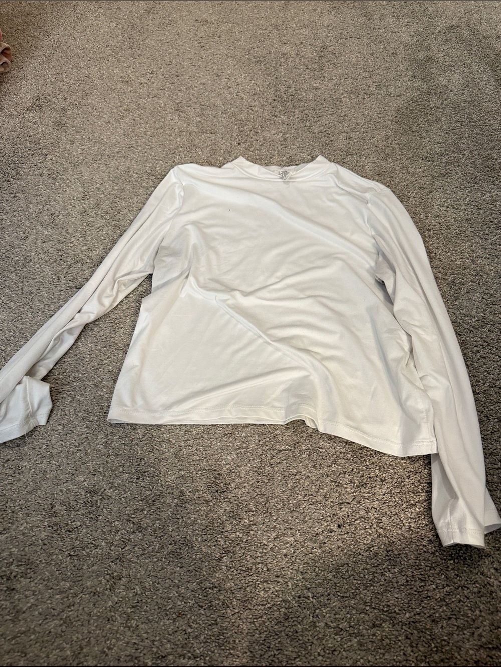 Classic White Long-Sleeve Crewneck Top - Women's